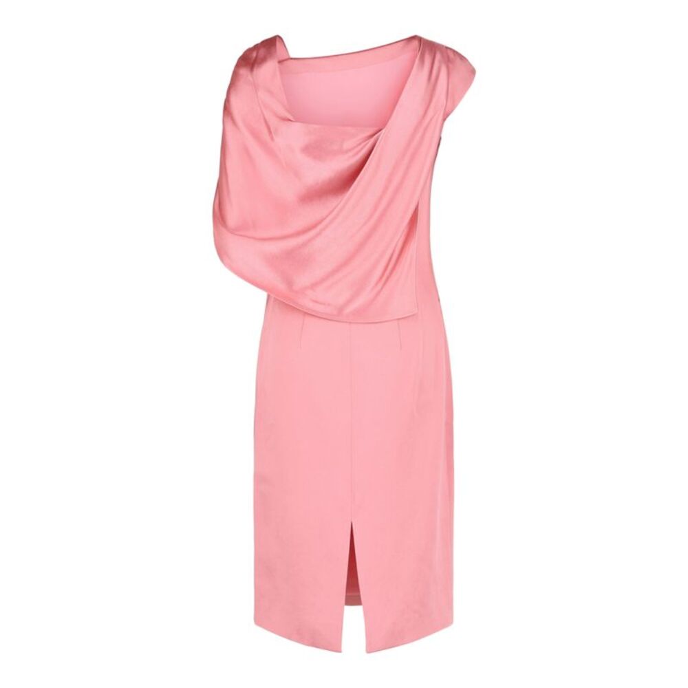 Givenchy Asymmetric Draped Midi Dress Pink Womens - Picture 2 of 3